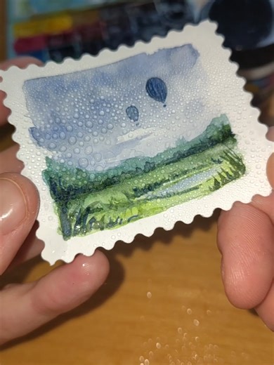 Time lapse of painting three miniature landscapes in watercolour and then testing Dorland's Wax Medium to seal them. I'm super happy with this cold wax - I even splashed some water on the WATERcolour paintings and they did not get ruined! In fact - this medium protects them so well, that the splashed water had zero effect on them. I'm very excited about using this product. Nope. It's not a paid ad whatsoever, it's just that good! It seems easy to keep an artist happy: get them some art supplies 