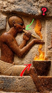 What ancient technique is this man using to control fire? . . . #AncientHistory #mysterious #ancienttechnology #ancient #reels | The hidden place 4u