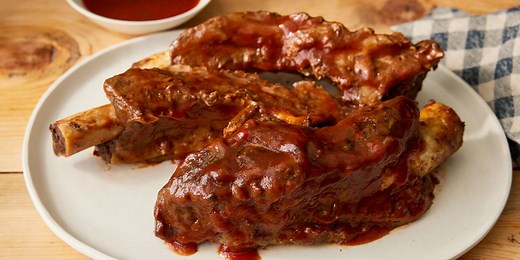 Slow Cooker Barbequed Beef Ribs