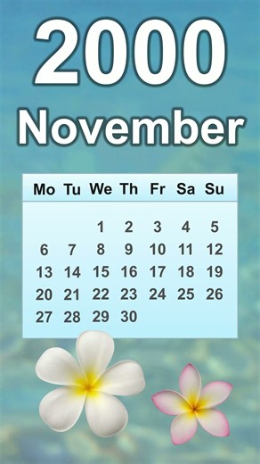 November 2000 Calendar