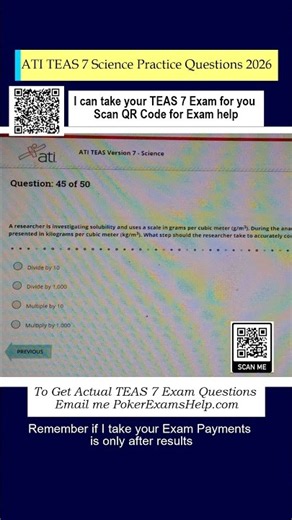 ATI TEAS 7 Science Practice Questions 2026#TEAS7Science #atiteas7