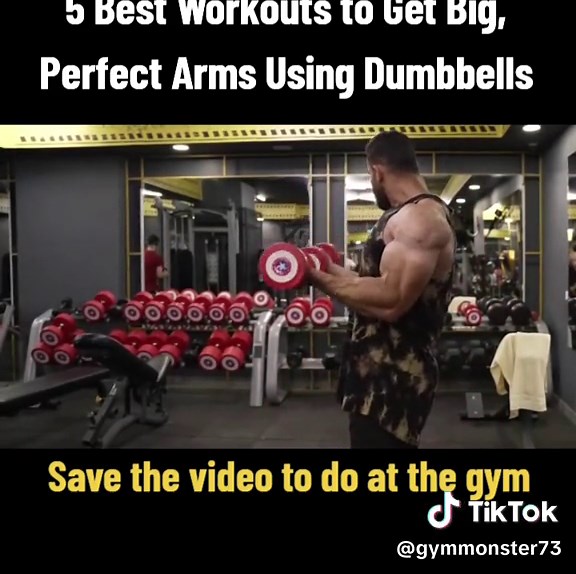 @GymMonster 5 Best Workouts to Get Big, Perfect Arms Using Dumbbells #gymtok #fitness #bodybuilding #workout #exercise #gym