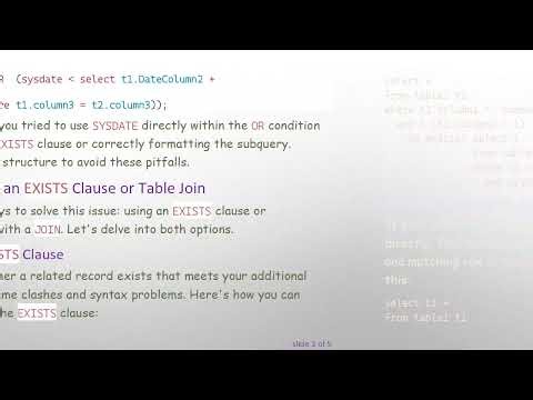 Solving Syntax Errors in Oracle SQL: Understanding the OR Condition and SYSDATE