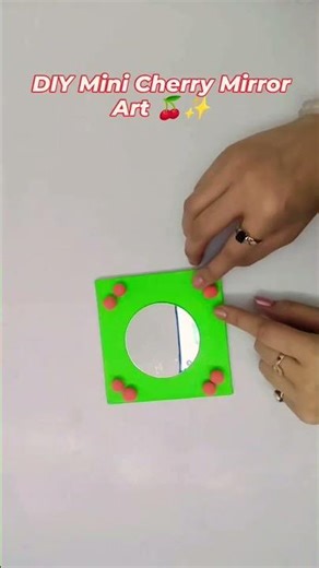 DIY Mini Cherry Mirror Art 🍒✨