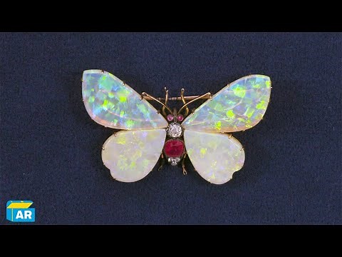Best Moment: Antique Opal, Diamond & Ruby Butterfly Brooch | ANTIQUES ROADSHOW | PBS