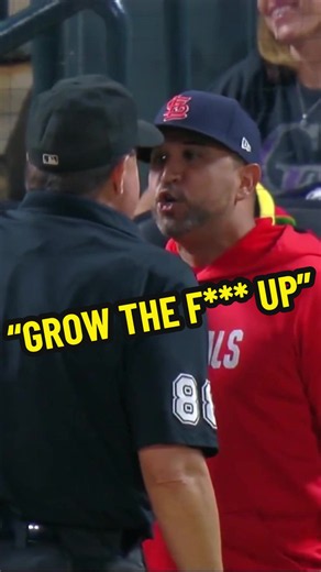 This is embarrassing… MLB umpire Doug Eddings tells Cardinals pitcher to straighten his hat.. assesses a pitch clock violation… tosses Oli Marmol… blows a call at home plate… and St. Louis still wins. Truly a masterpiece. 🎥 MLB
