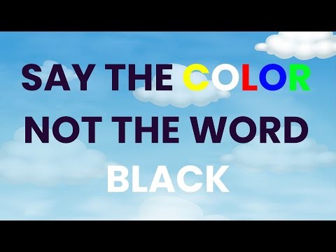 Say The Color not the Word Quiz