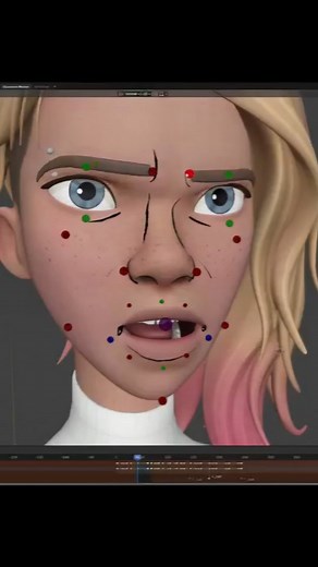 Character Rigging | Animation | CGi | Face rig created by Felipe Gallego using only custom deformers in geometry nodes in Blender Credit link:... | Instagram