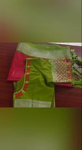 Embroidered blouse design #tailoring #saree #blousedesign