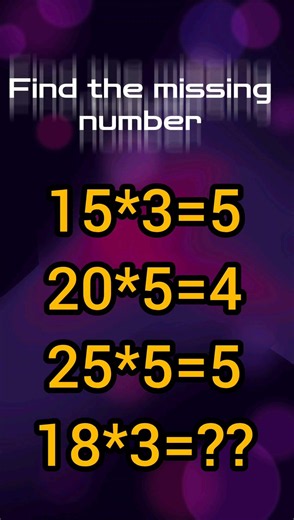 find the missing number, maths puzzle #maths #iqquestions #youtubeshorts