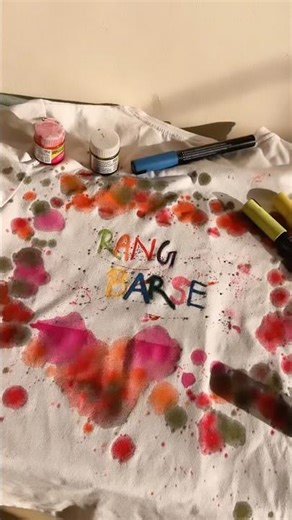 Holi Special T-Shirt Painting 🎨 | DIY Holi Look 2026 | tshirt painting#diy #trending #shorts #holi