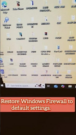 Restore🖥️Computer firewall🔥settings to default settings #windows #firewall #ITparivar