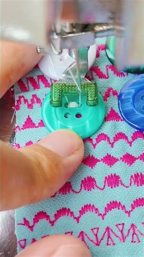 Sewing button using a Janome sewing machine #sewing