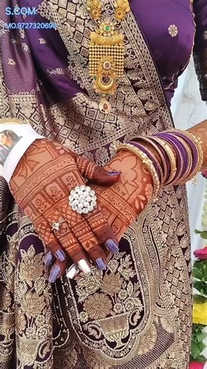wedding look 👣❤️ Gujarati saree look #bridalmehndi #bridalmakeup #sareefashion #desilook #saree