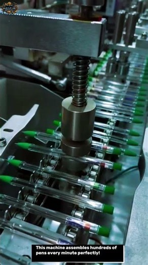 This machine assembles hundreds of pens every minute perfectly!