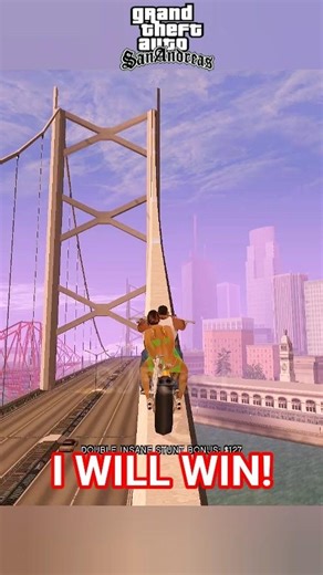 One Mistake And It’s Over 💀🏍️ #gta #gtasanandreas #stunt