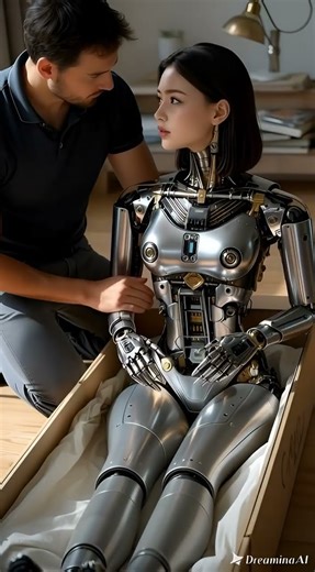 Robot Unboxing. Unit X–2026: 🤖 #humanoidrobot #robot#shorts #aiart #cinelabai #ai #shorts