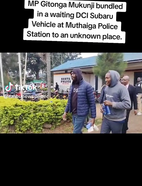 MP Gitonga Mukunji Taken By DCI from Muthaiga Police