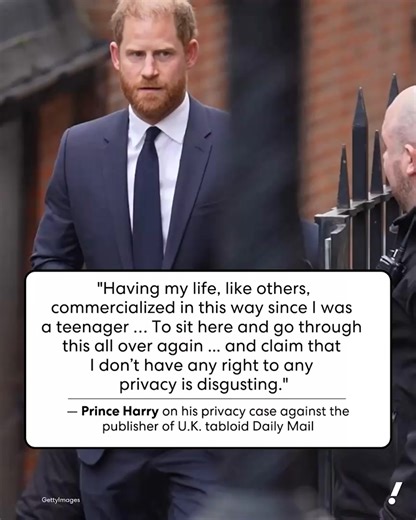 Prince Harry grew emotional as he took the stand at London’s High Court on Wednesday in his privacy case against the publisher of U.K. tabloid Daily Mail, claiming that it’s been a “traumatic experience” that has made his wife Meghan Markle’s “life an absolute misery.” The Duke of Sussex, who stepped away from royal duties … https://www.yahoo.com/entertainment/celebrity/articles/prince-harry-claims-wasn-t-133957857.html?utm_campaign=trueanthem&utm_medium=social&utm_source=facebook | Yahoo Entert