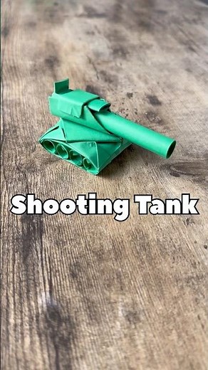 EASY ORIGAMI SHOOTING TANK TUTORIAL | HOW TO MAKE ORIGAMI TANK THAT ACTUALLY SHOOTS STEP BY STEP