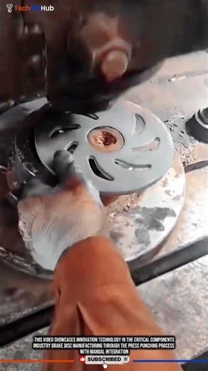 Innovation Technology Manufacturing: Brake Disc Press Punching process #tech
