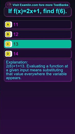 If fx=2x+1, find f6