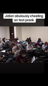 Jidion used to be the Goat! #jidion #college #prank #class #cheater | obviously cheating prank