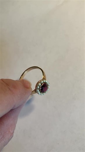 Victorian 14kt Rose Gold Garnet Ring - Etsy
