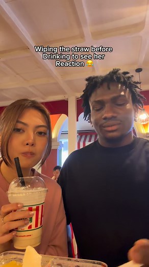 63K views · 608 reactions | Wiping the straw before drinking to see her reaction ❤️ | Adekunle Thatcher | Facebook
