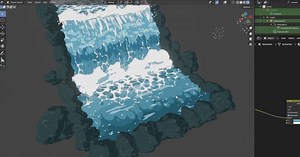 Master Spirited Away-inspired Stylized Animated Water In Blender