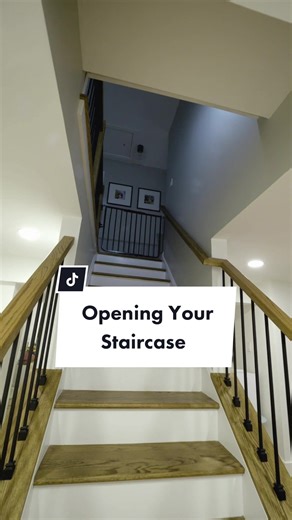 Dont overlook the power of an open staircase! #designideas #finishedbasement #homereno