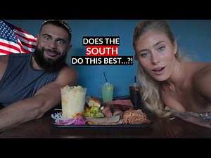 British Couple First Time Trying REAL Southern Food in South Carolina!