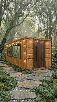 I Turned a Rusty Shipping Container Into a Dream Forest Tiny House 🌲📦 #shorts #tinyhouse