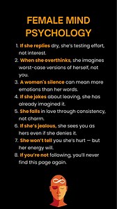 344K views · 2.3K reactions | Female Mind Psychology☠️⬇️ . #fblifestyle . #psychological #psychology #psychologyfacts #psychologist #psychologysays #psychologystudent #psychologytoday #bobbytarantino #psychologyquotes #psychologyfact #psychologyclass #thriller #mentalhealth #horror #socialpsychology #yearsold #psychologicalthriller #psychotherapy #drama #stress #psychologicalfact #psychologytips | Psychological Info | Facebook