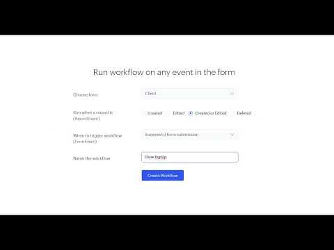 Zoho | Use openUrl to edit a specific record