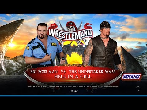 WWE 2K22 PC - Big Boss Man VS The Undertaker WM36 - Hell in a Cell [4K60FPS]