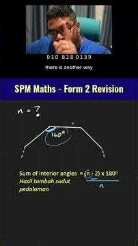 SPM Maths Form 2 Revision - Interior angle of a polygon