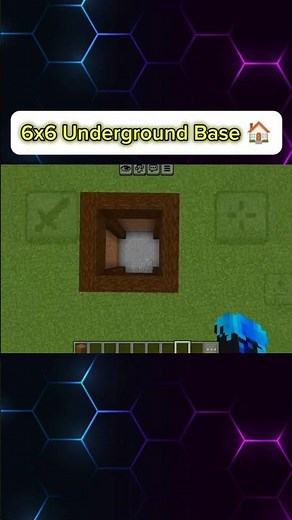 6x6 MINECRAFT UNDER GROUND BASE 🏠✨ #minecraft #gaming