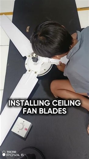 3 Blades Ceiling Fan Installing #ceilingfan #kipasangin #installation #ventilador