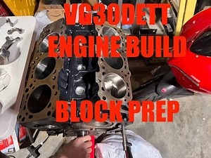 How To DIY Engine Rebuild VG30DETT Z32 Engine Block Prep and Water Jacket Mod