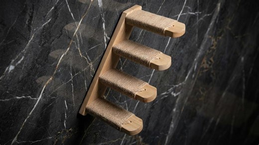 Wooden Cat Wall Steps With Sisal Rope, Cat Climbing Wall Stairs, Wall Mounted Cat Shelf, Space Saving Cat Furniture, Cat Playground - Etsy UK