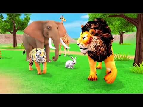 3d Animation royal Bangla Tiger,lion elefint
