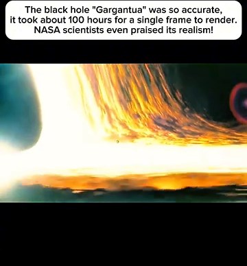𝐃𝐚𝐲𝟏𝟔/𝟑𝟎 Gargantua: The Most Realistic Black Hole Ever Created | Interstellar x NASA 😮‍💨 #BlackHole