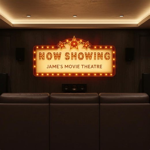 Custom Movie Theater Marquee Light Sign,vintage Home Theater Wall Decor - Etsy Canada