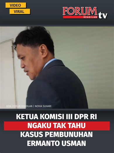 Ketua Komisi III DPR RI, Habiburokhman, mengaku belum mengetahui kasus dugaan pembunuhan terhadap aktivis buruh sekaligus Ketua Paguyuban Pensiunan Karyawan Jakarta International Container Terminal (JICT), Ermanto Usman. Baca lainnya di forumkeadilan.com #habiburokhman #komisiii #dprri #ermantousman #jict #aktivisburuh #pembunuhamsadis #kasuskriminal #dugaankorupsi #pelabuhan #beritahukum #forumkeadilan #pelindo #beritaterkini