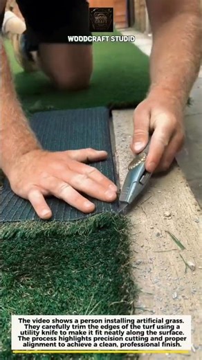 Perfect Artificial Grass Edge Cut | Clean Finish Guide #DIY #Landscaping #Tools