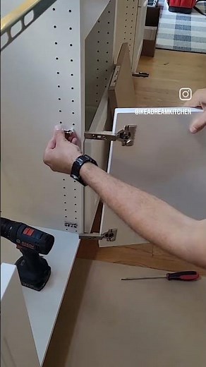 How to install hinges on an IKEA kitchen cabinet