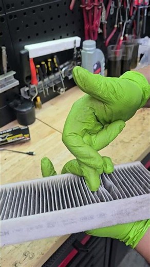 Cabin filter installed backwards and crumpled #automobile #garage #tips #diy #filter #mechanic