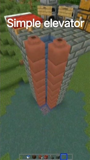 No Redstone? Simple Elevator in Minecraft🔥 l #minecraft #shorts
