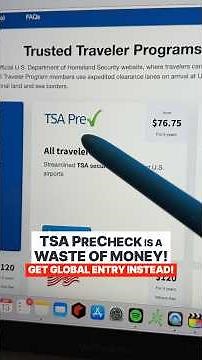 Global Entry vs. TSA PreCheck ✈️ - Watch This Video Before Deciding!